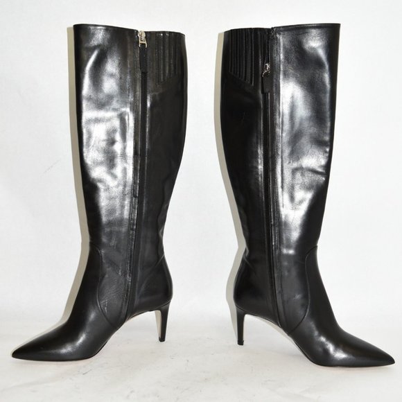 $1250+ BALLY Eilette Point Toe Boot BLACK LEATHER GLAMOROUS SLEEK 35.5 5.5(M7) - Picture 6 of 11